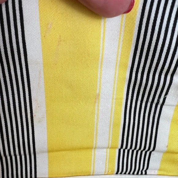 Kate Spade Rattan Clutch striped interior fabric lining - Picture 8 of 14